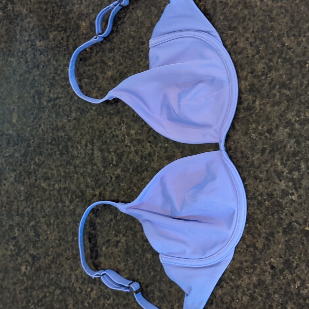 Cuup swim top: style: Plunge, color: blue, size: 34DD/34E, 11